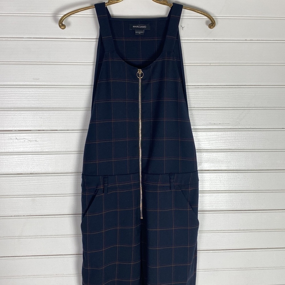 Marciano Plaid Zip-Up Jumpsuit Size XS - Picture 2 of 7